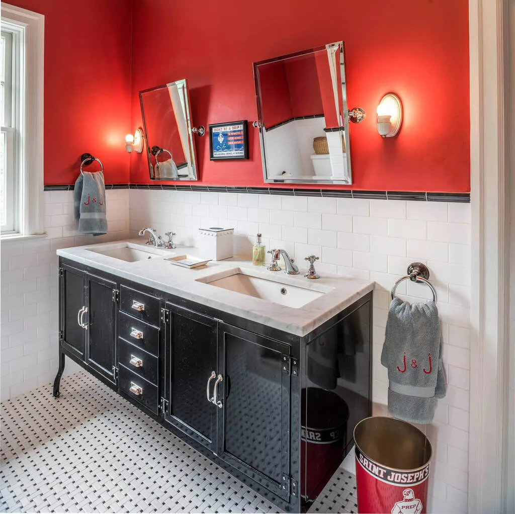 paint colors that go with red