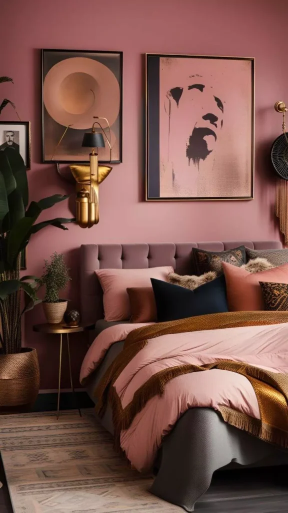 what colors go with red in a bedroom