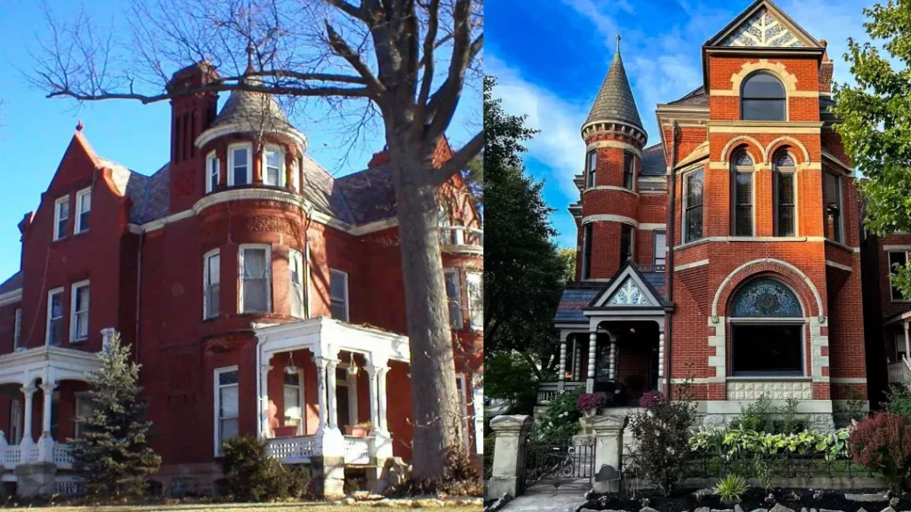 ouse built with decorative brickwork and stone detailing