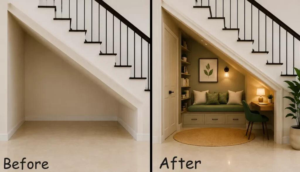 empty space vs decorative room under it