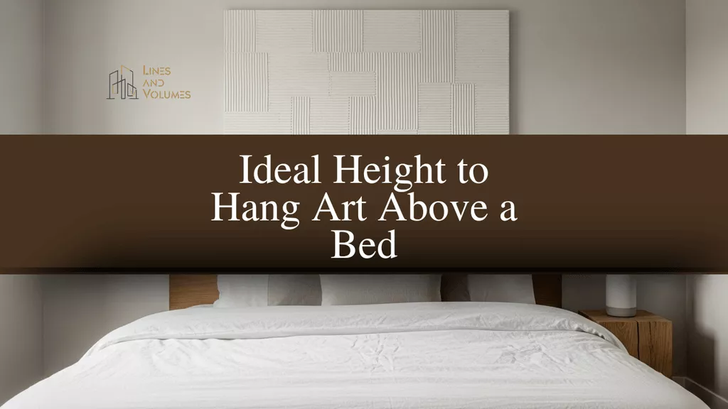 how high to hang a picture over a bed