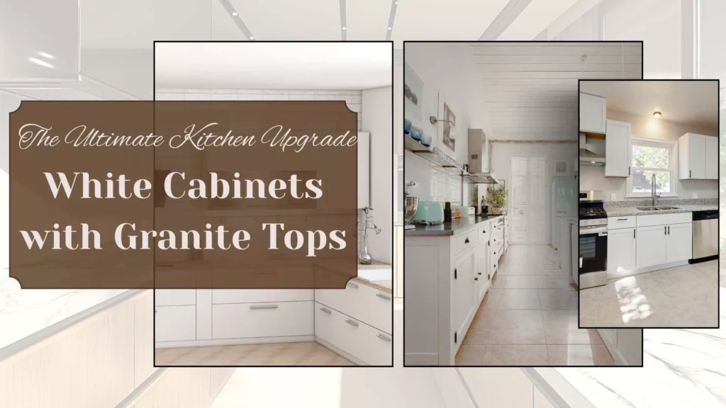 white kitchen cabinets with granite countertops