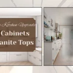 white kitchen cabinets with granite countertops