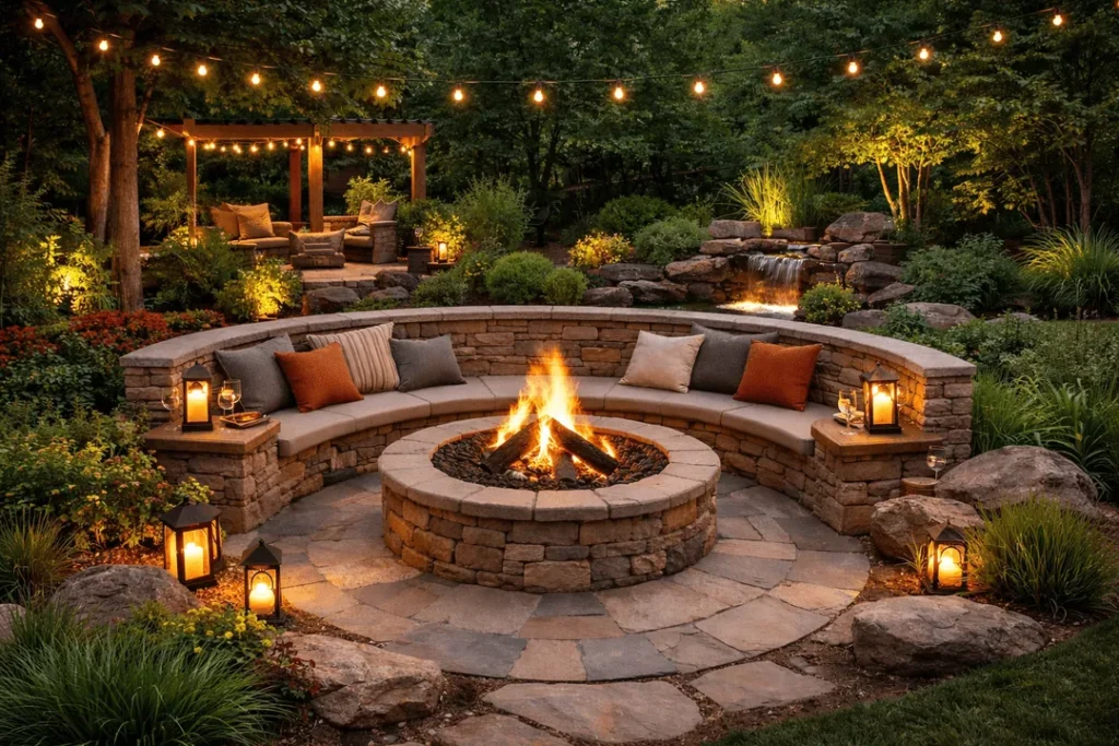 Fire Pit Backyard Landscaping