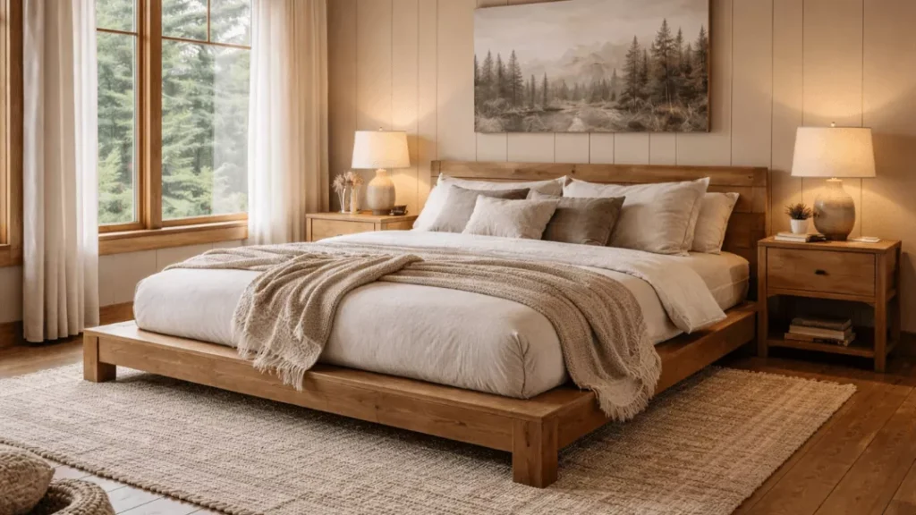 Platform Beds with Wood Frames