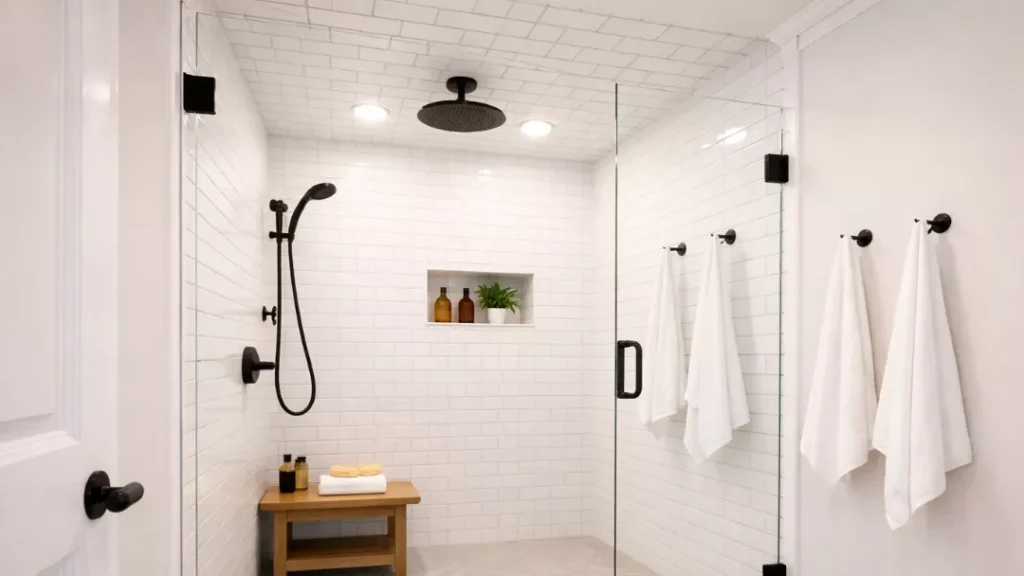 Subway Tile Ceiling (Shower Zone)
