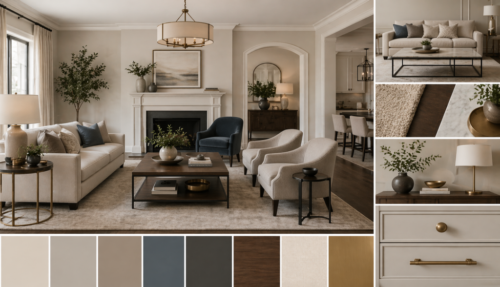 Transitional living room