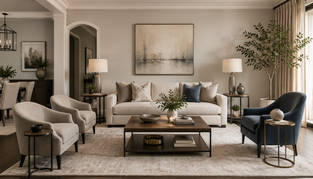 Core Characteristics of Transitional Style Interior Design 
