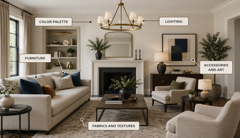 Key Elements of Transitional Interior