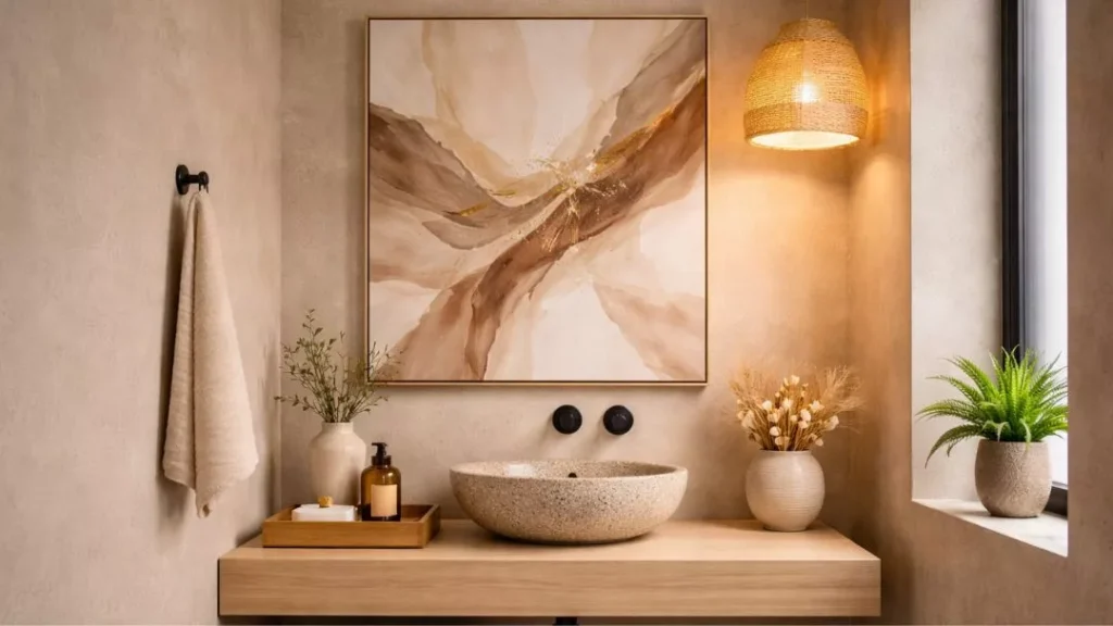 Add Decorative Art or Objects ,powder room ideas