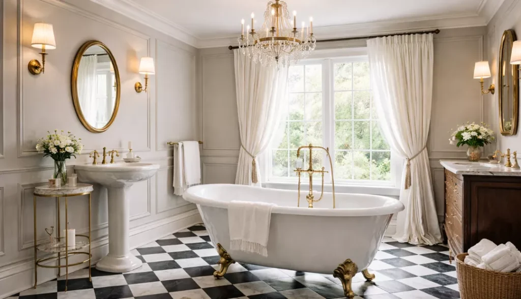 contemporary victorian bathroom