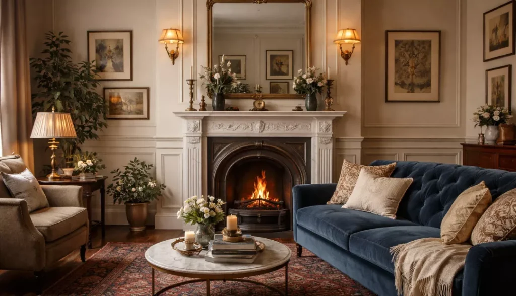 contemporary victorian living room