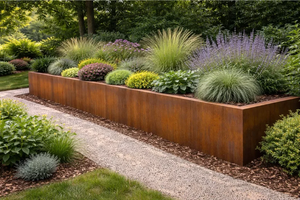 Corten Steel Retaining Retaining Wall