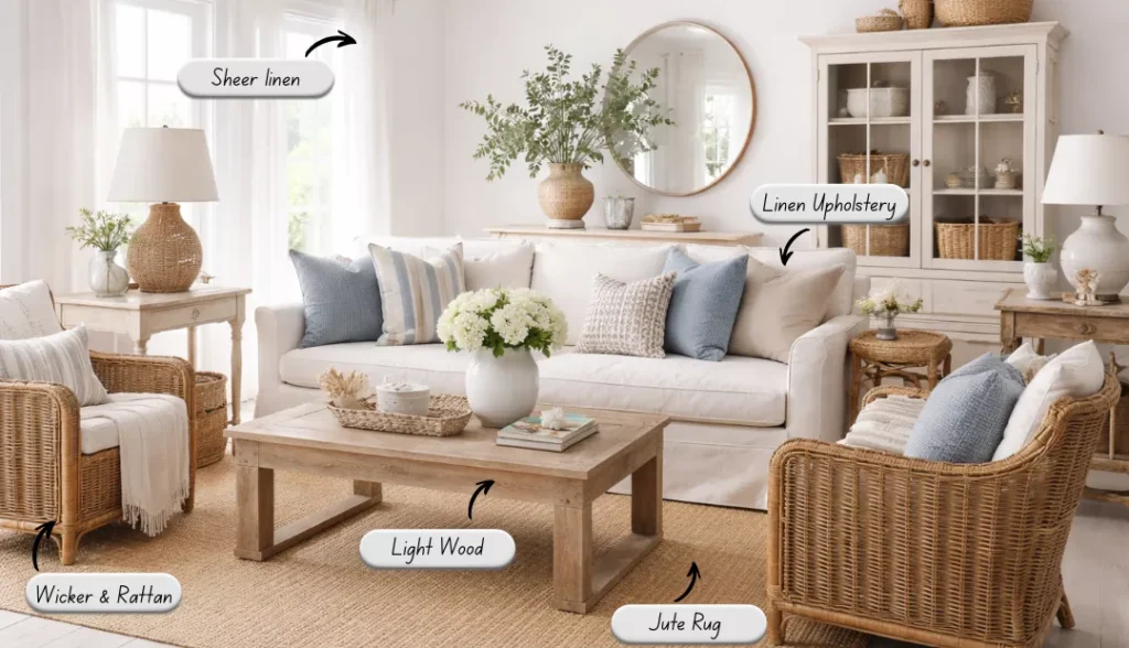 Furniture and Materials in Cape Cod Style