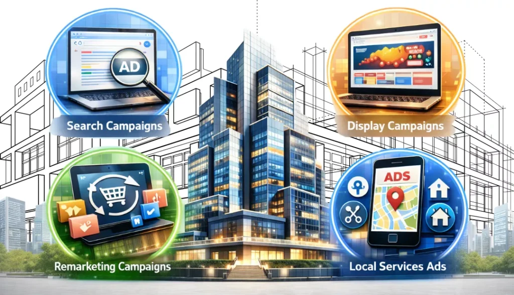 Google Ads Campaign Types for Architecture Firms