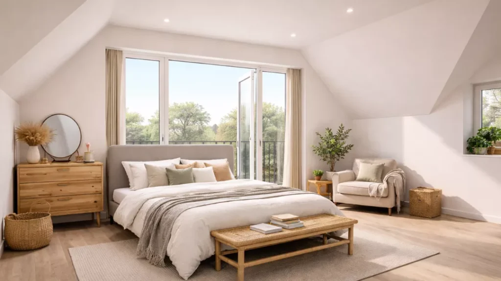 Hip-to-Gable Conversion loft in a house