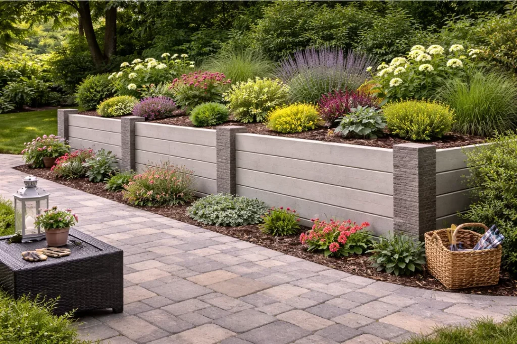 Interlocking Concrete Plank Wall