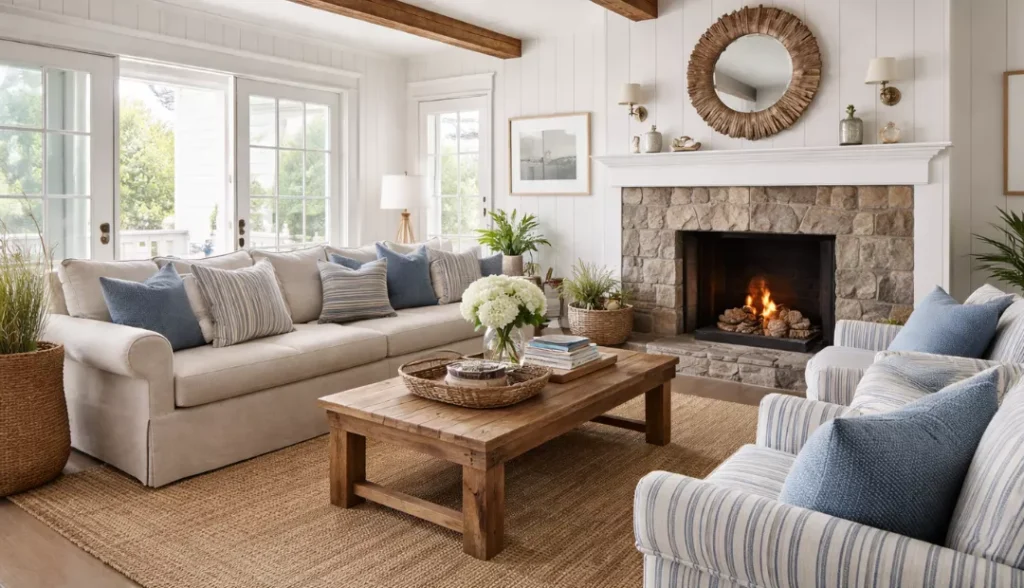 Living Room in Cape Cod Style House