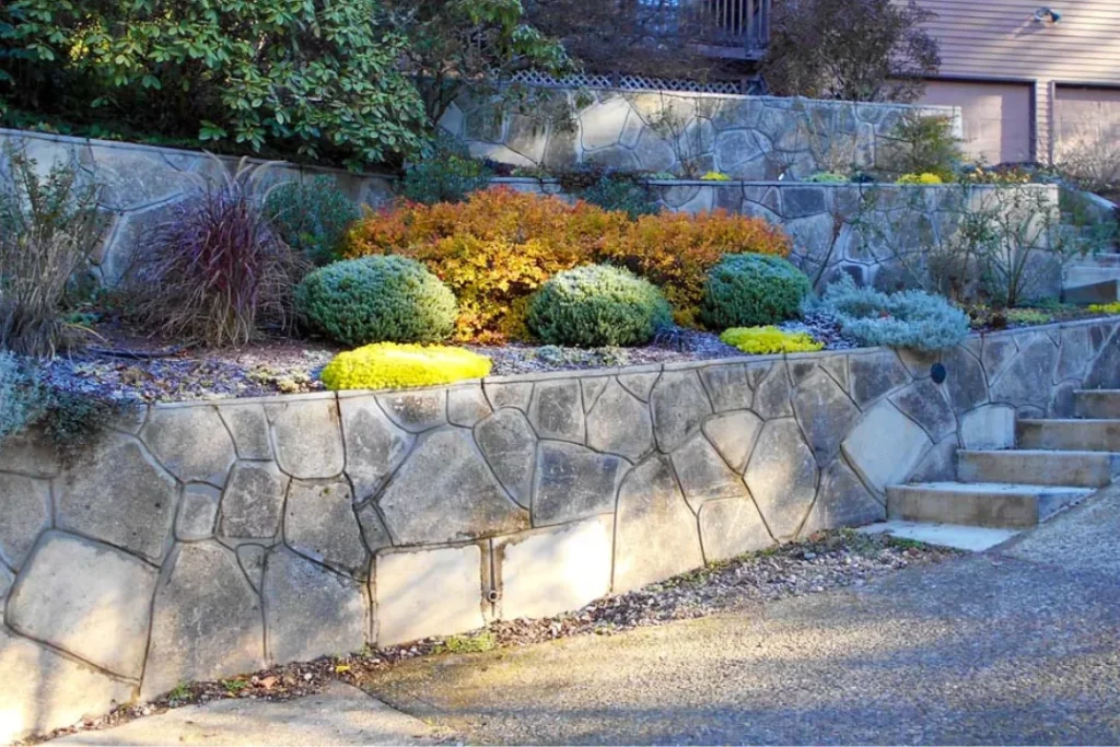 Recycled Concrete Rubble Wall
