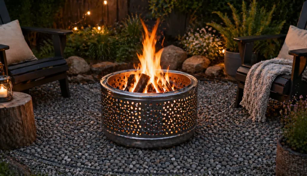 Repurposed Washing Machine Drum Fire Bowl