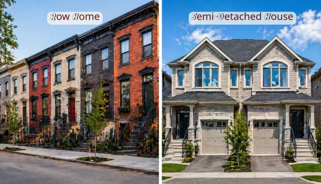 Semi-Detached House vs Row 
