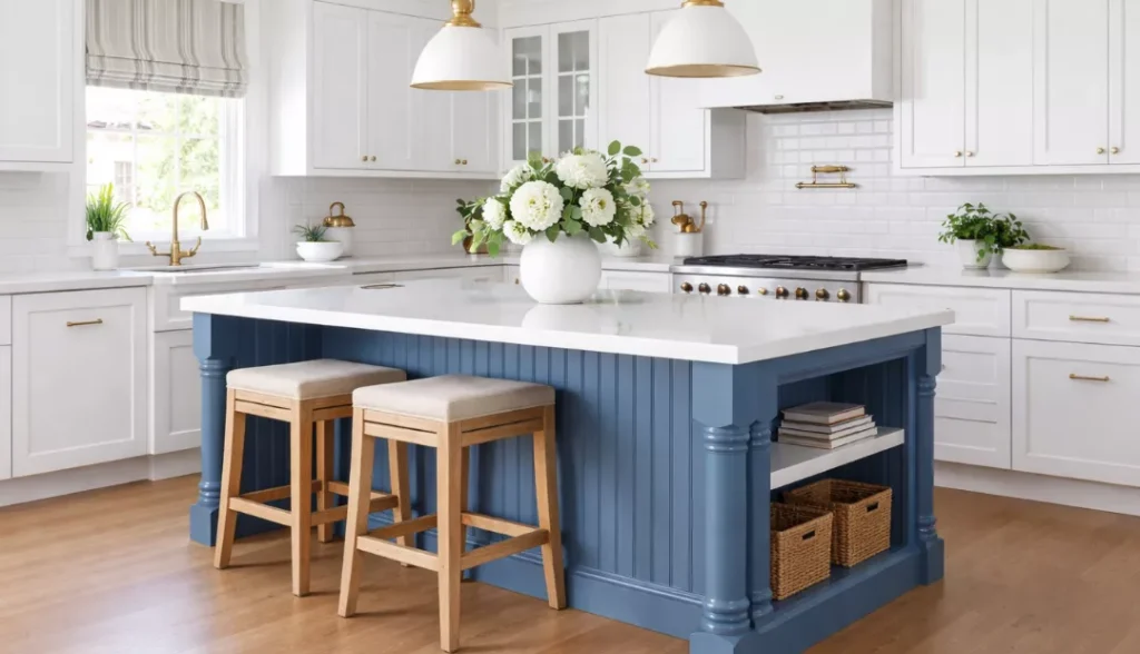 Texture Makes the Island Feel Like Furniture