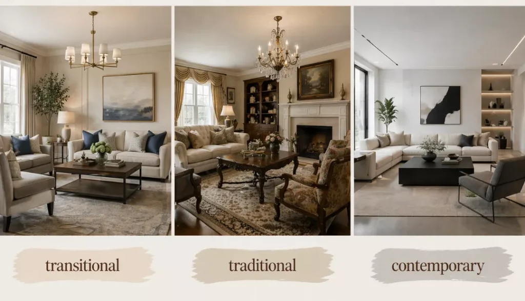 Transitional vs. Traditional vs. Contemporary Design

