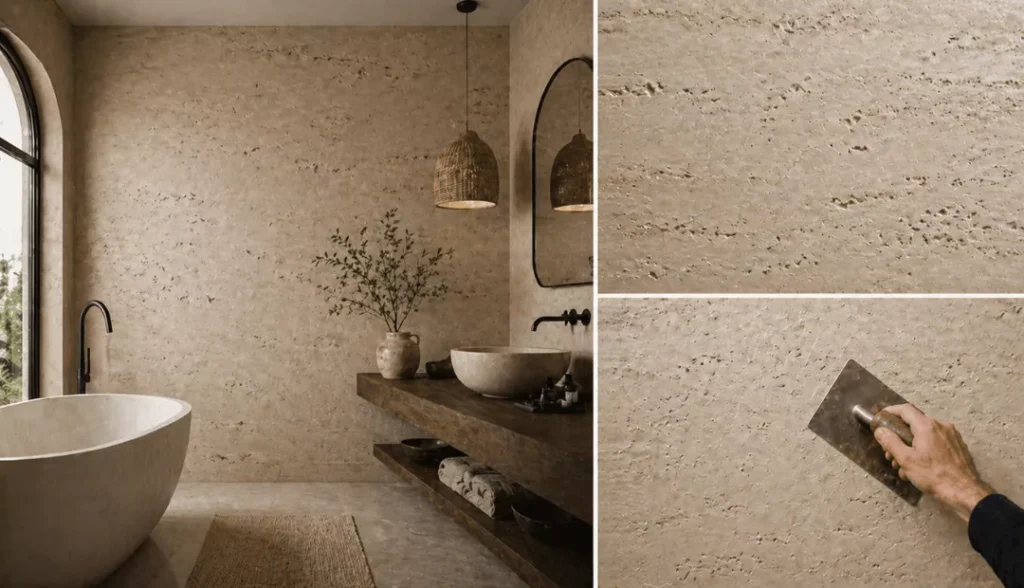 Travertine Effect Venetian Plaster