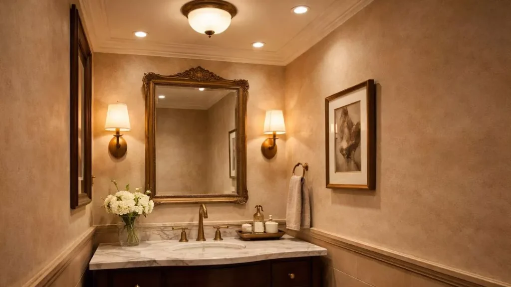 Layer the Lighting in powder room ideas