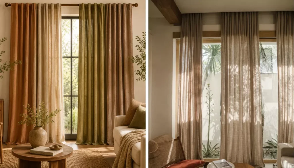 Earth-Tone Curtains Inspired by Nature