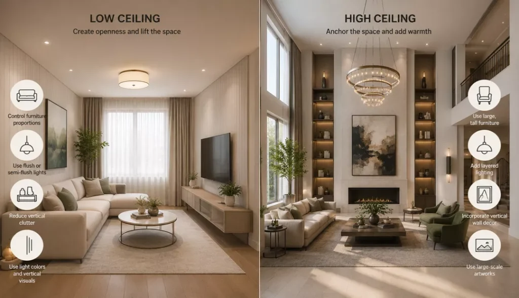How Ceiling Height Changes Interior Design Decisions