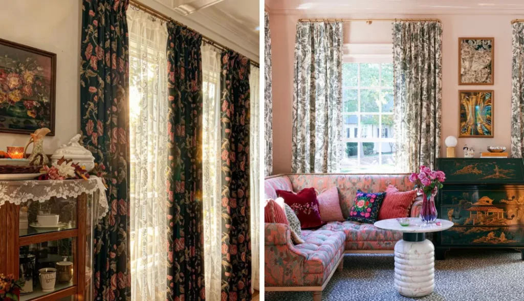 Patterned Living Room Curtains