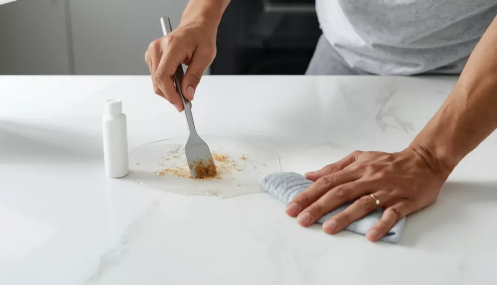 Removing Dried or Sticky Residue