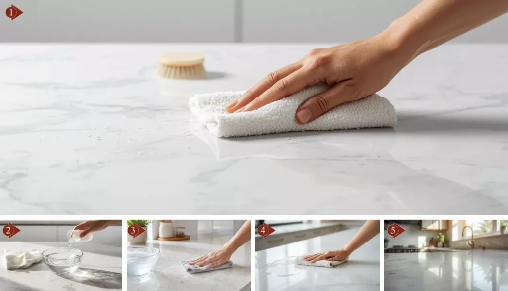 Steps to Clean Quartz Countertops