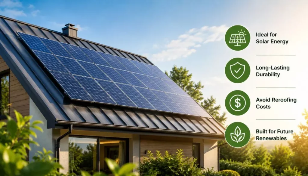 Sustainable roofs work well with solar systems