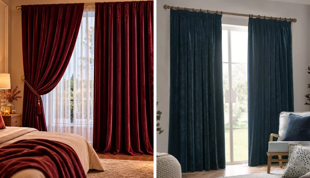 Velvet Living Room Curtains & Drapes