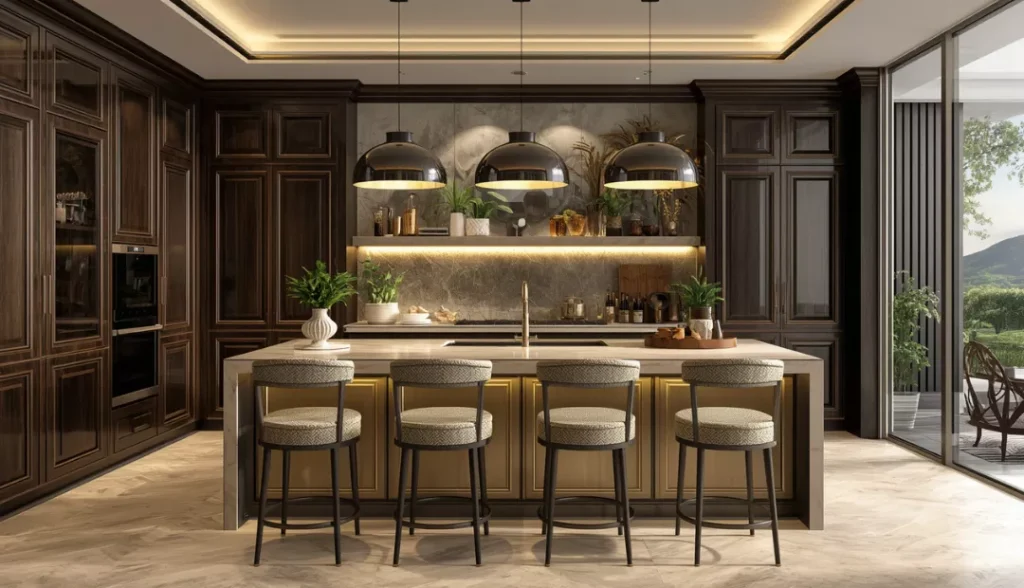 Add Greenery to Kitchen Island Decor