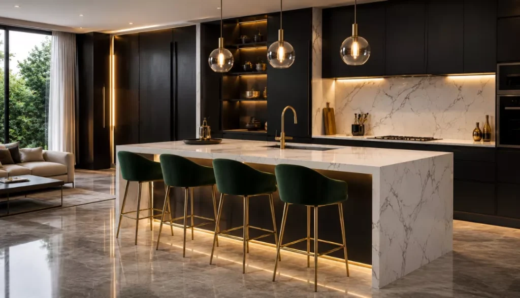 Adding a bar stool to the kitchen island