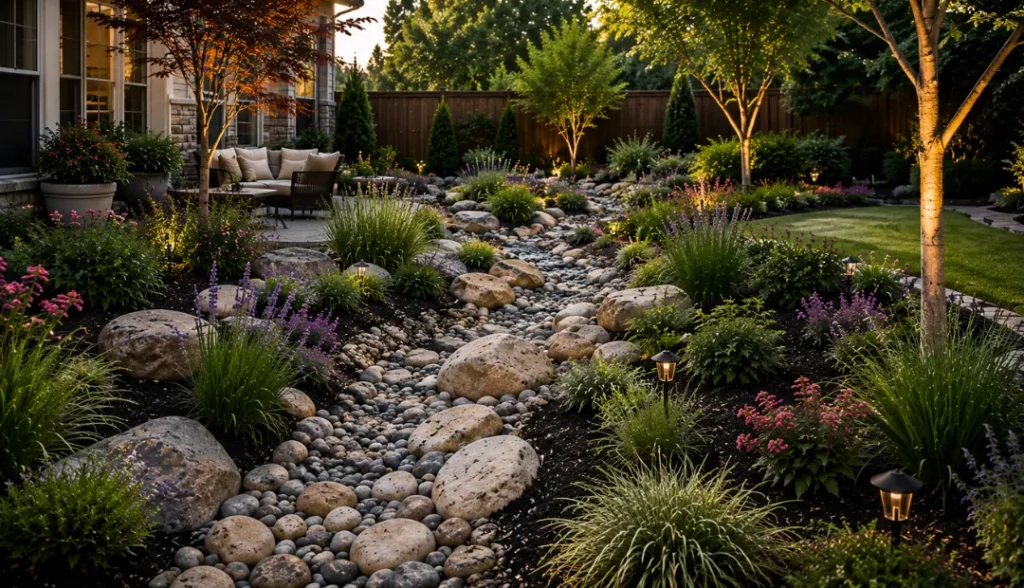 Dry Creek Beds using River Rock