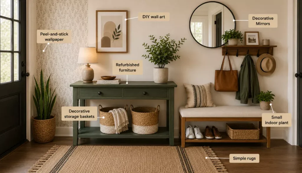 Entryway Decor Ideas On a budget