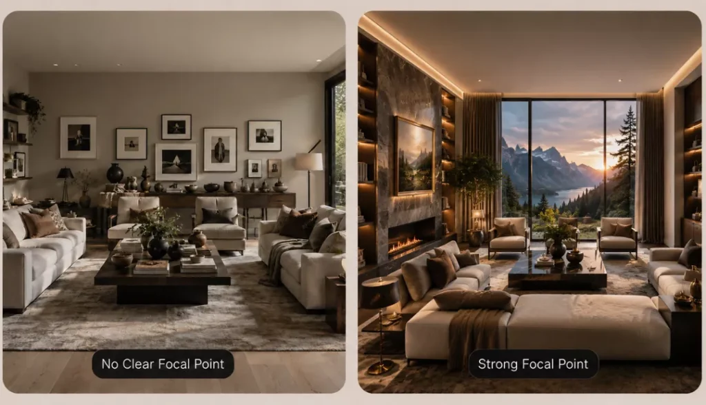 How to Identify the Existing Focal Point in Your Room