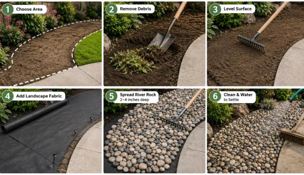 How to Install River Rock: Step-by-Step