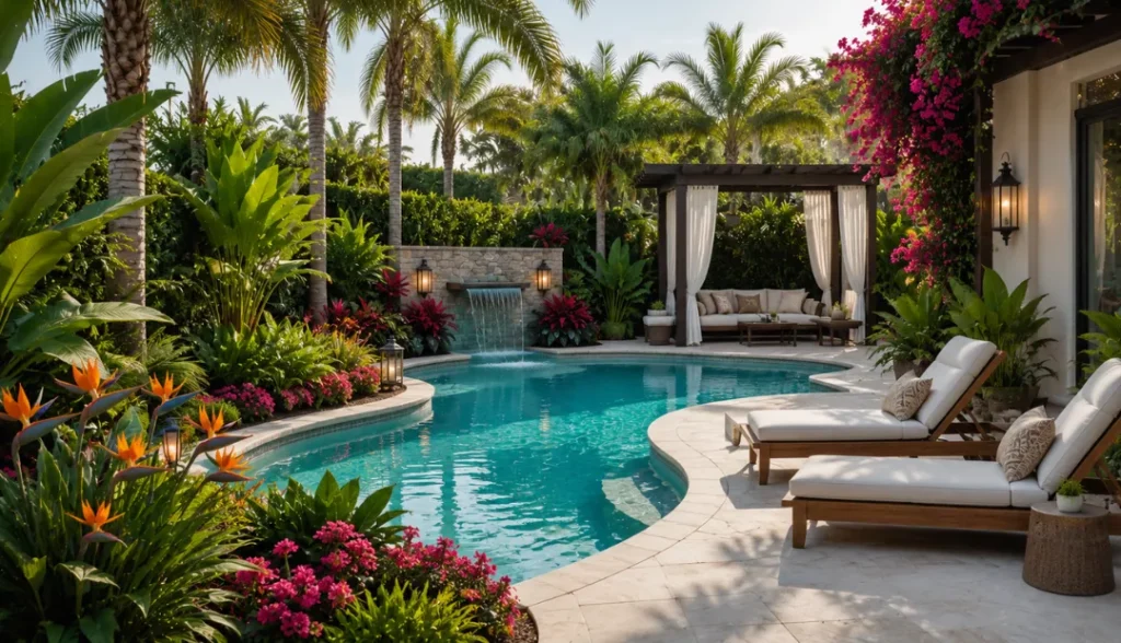 Incorporate Greenery and landscaping for Pool side decoration