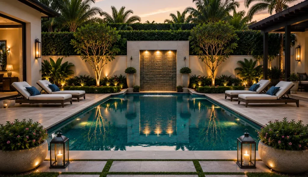 Keep the Design Simple and  for Pool side decoration