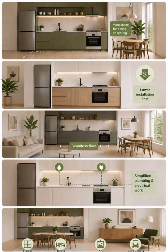 Pros of a One Wall Kitchen Layout