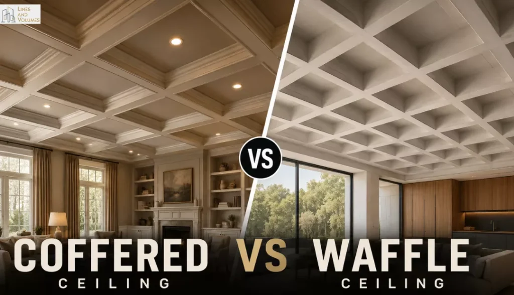 Coffered vs Waffle Ceilings