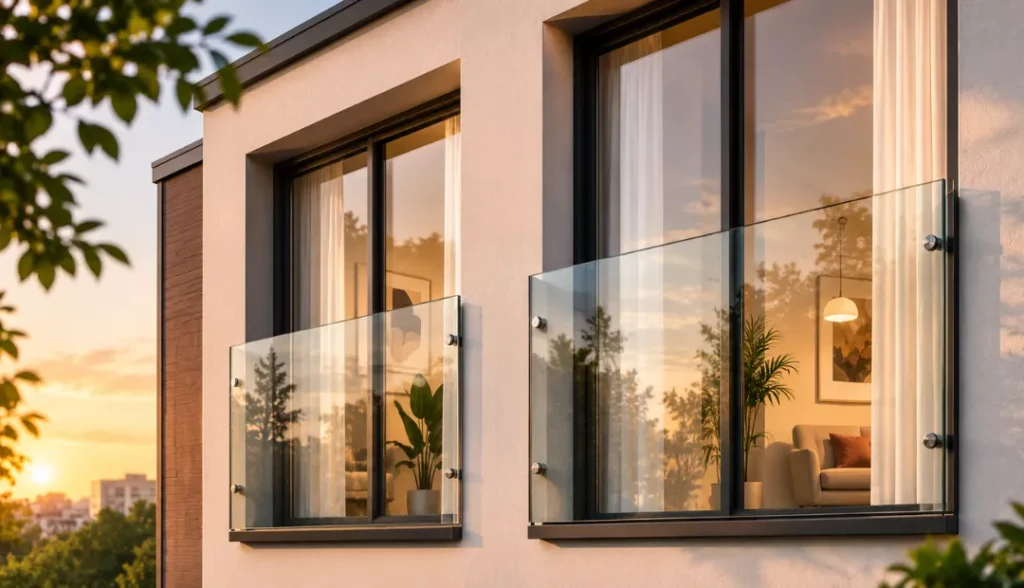 Glass Juliet balconies 