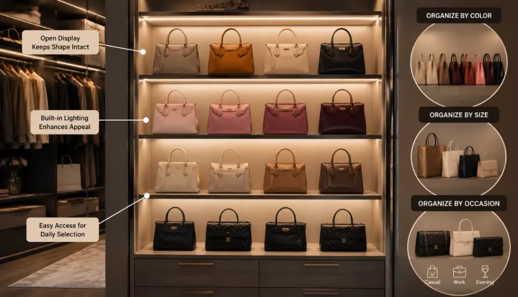 Handbag Display Shelves