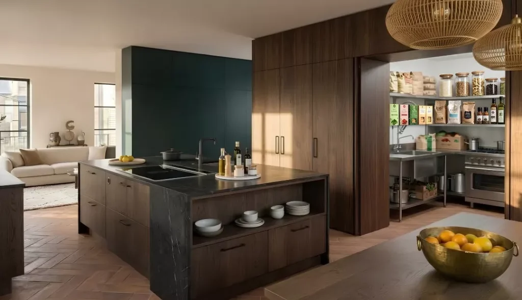 Hidden Pantry and Prep Kitchen