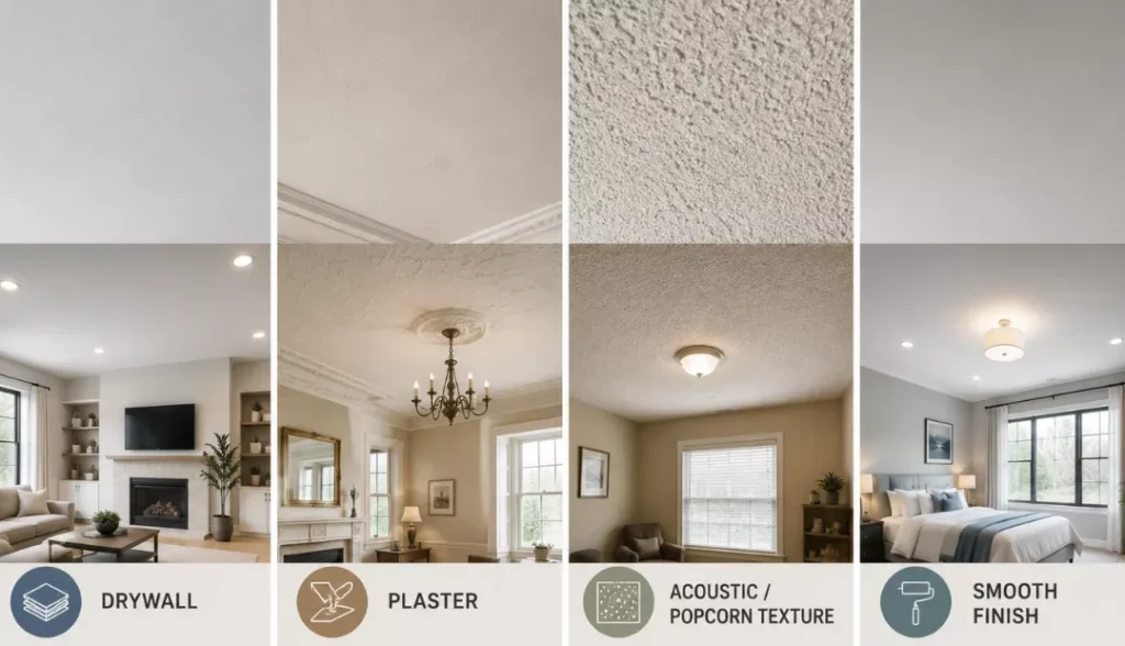 Materials Used in Coffered vs traditional overhead finish